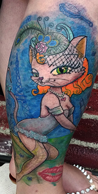 pinup cat tattoo shelly dax